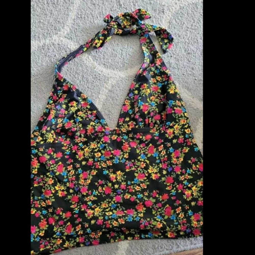 Womens Size Large 12-14 Swim Suit Top